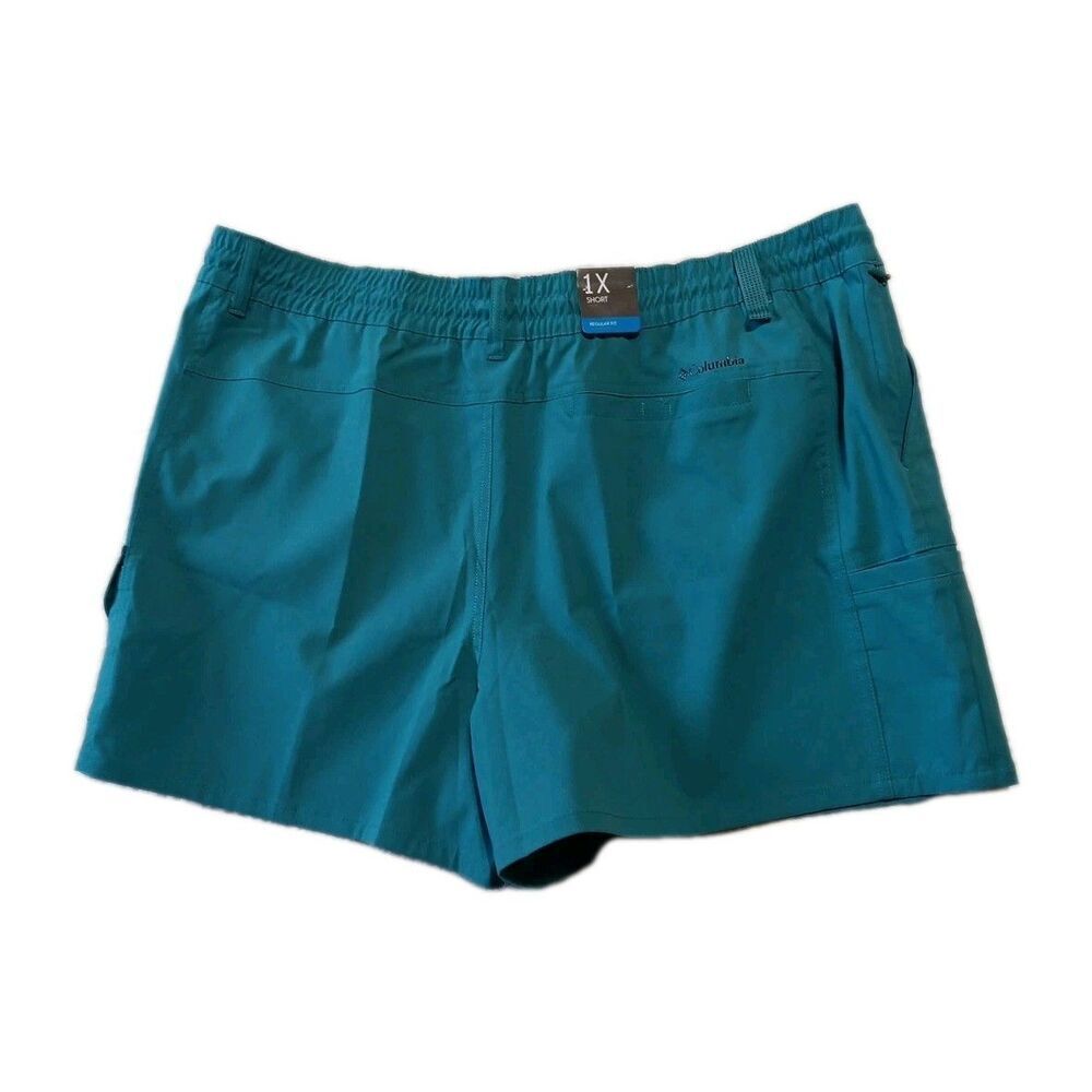 Columbia Weekend Rays Womens 1X Water Shorts Teal Omni Shield 5" NWT AW8873 - Picture 3 of 6